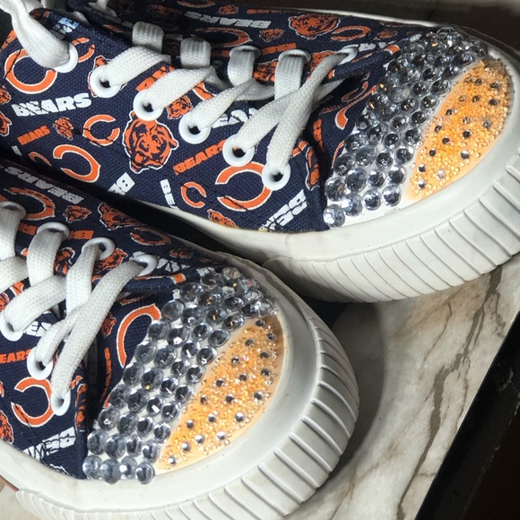 Chicago Bears Custom Bling Sneakers - Picture 7 of 13